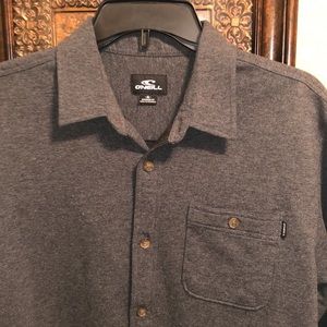NWOT O’NEILL Mens Lightweight Shirt Jacket.  Fleece.  Modern Fit. Dark gray.
